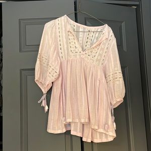 Lavender peasant top